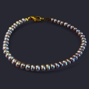 Genuine Mauve+Pink Pearl bracelet